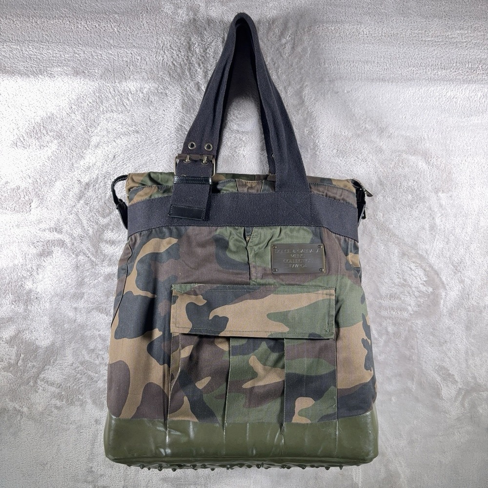 Vintage Dolce & Gabbana F/W 2004 Runway Camo Tote Bag Archive‎ Military Rare